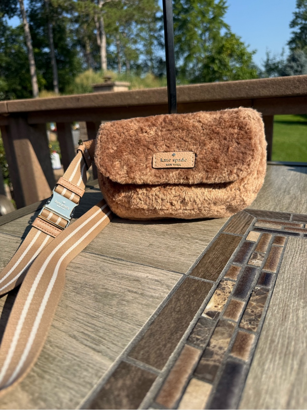 Kate Spade Faux Fur Rosie Belt Bag NWOT